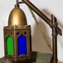 Vintage Orientalist Cold Painted Metal Lamp in Manner of Franz Bergman