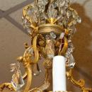 Antique Electrified English Regency Georgian Style Gilt Bronze Chandelier