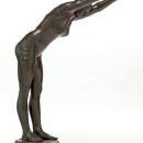 Bronze Statue of Female Diving Swimmer Bather After La Tuffolina by Odoardo Tabacchi