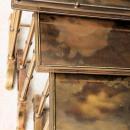 Set Vintage Gilt Brass Bamboo Leg Nesting Tables