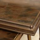Set Vintage Gilt Brass Bamboo Leg Nesting Tables