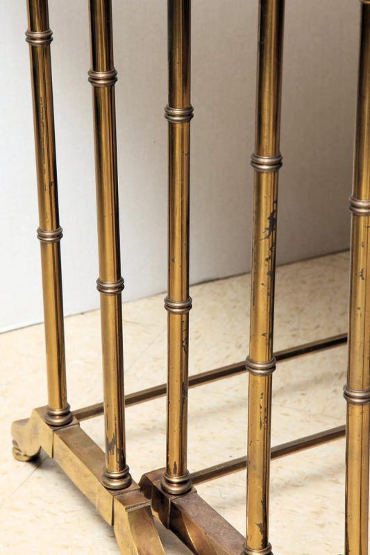 Set Vintage Gilt Brass Bamboo Leg Nesting Tables