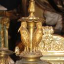 Antique French Napoleon III Gilt Metal Jewelled Mantle Clock
