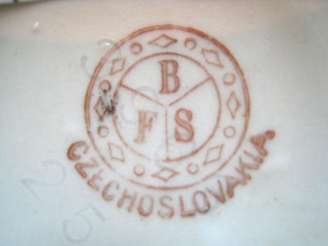 Vintage FBS FSB Czechoslovakian Triple Gourd Ceramic Pottery Vase