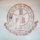 Vintage FBS FSB Czechoslovakian Triple Gourd Ceramic Pottery Vase
