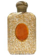 Antique Moser Bohemian Gilded Gilt Glass Flask
