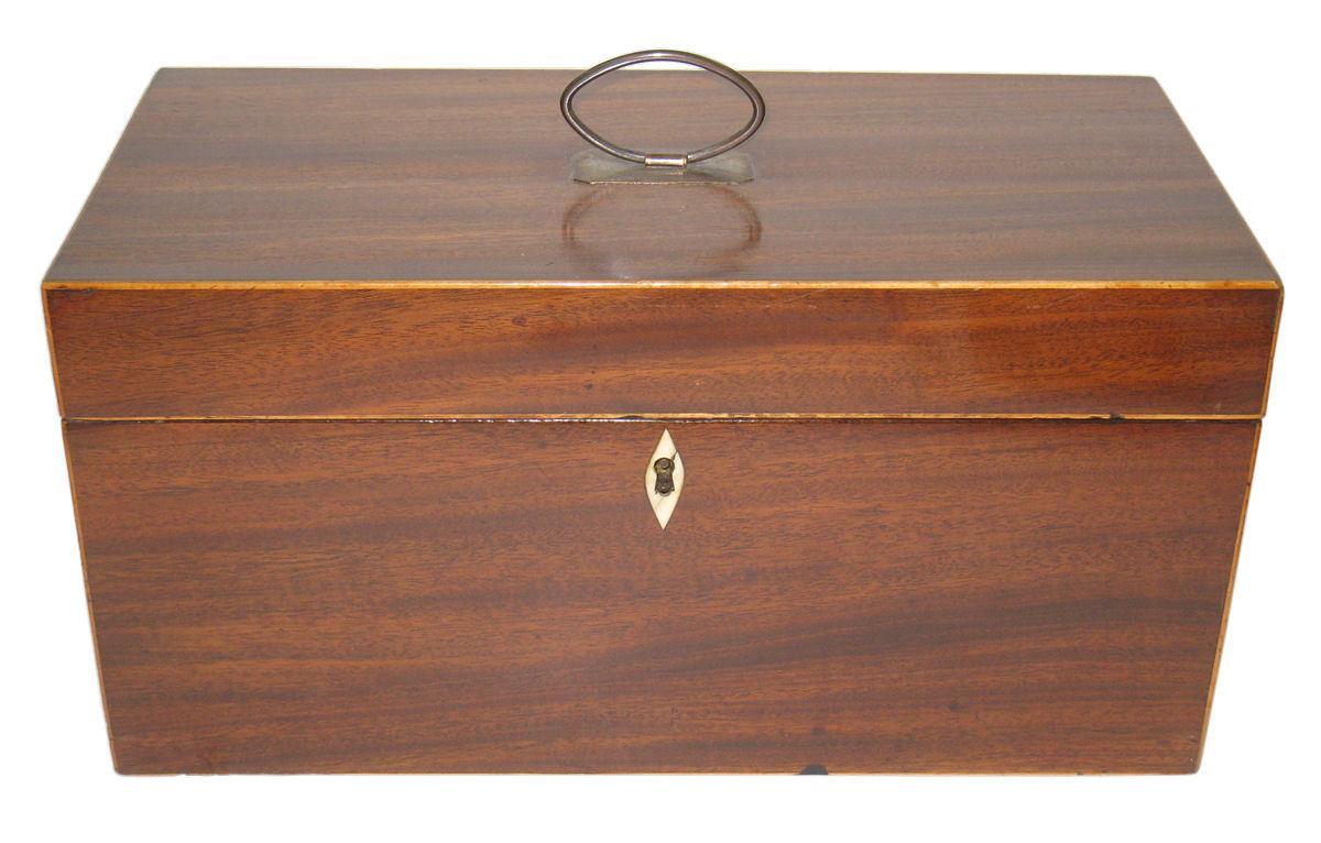 Antique English Regency Mahogany Tea Caddy