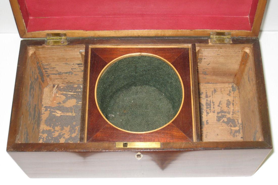 Antique English Regency Mahogany Tea Caddy