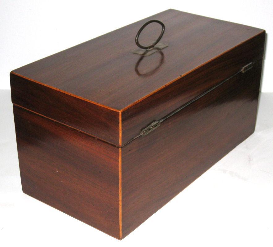 Antique English Regency Mahogany Tea Caddy