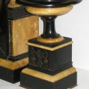 Antique French Neoclassical Marble & Bronze Mantel Clock Garniture from J.E. Caldwell of Philadelphia