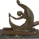 Exotic Dancer Art Deco Bronze Sculpture After Ferdinand Preiss