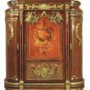 Palatial Antique French Louis XVI Style Armoire Cabinet After Benneman