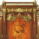Palatial Antique French Louis XVI Style Armoire Cabinet After Benneman