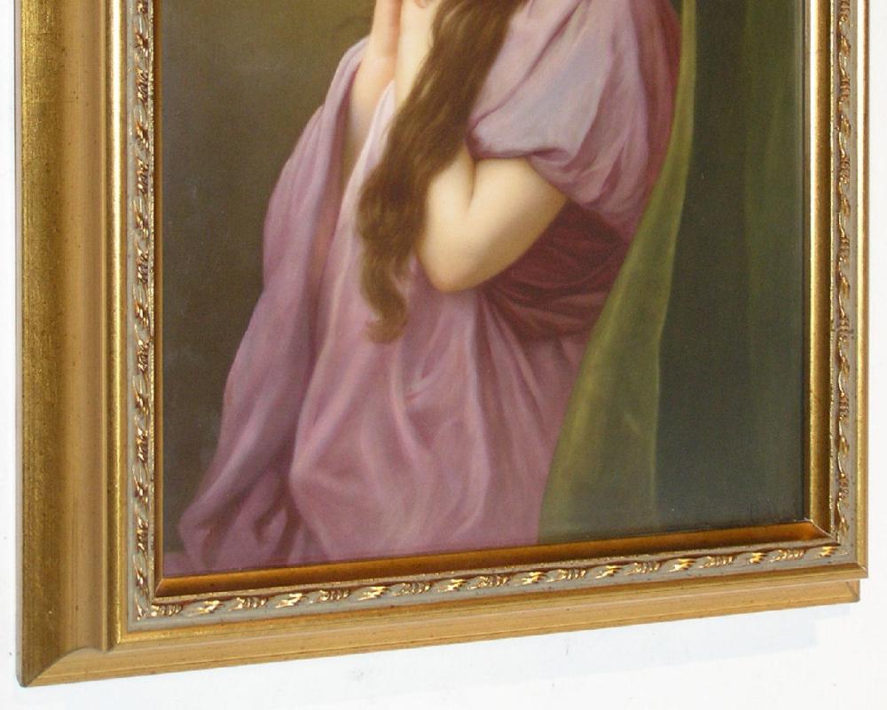 Antique KPM Portrait Plaque of The Vision After Ritter von Max