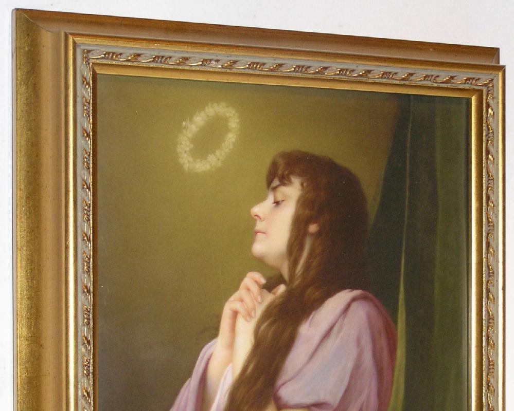 Antique KPM Portrait Plaque of The Vision After Ritter von Max