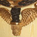 Egyptian Revival Empire Style Girandole Giltwood Wall Mirror