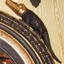 Egyptian Revival Empire Style Girandole Giltwood Wall Mirror