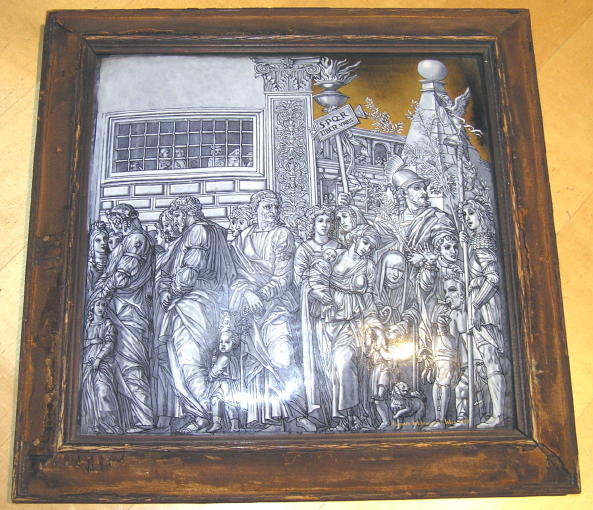Antique WAHRMUND Wein Vienna Enamel Plaque