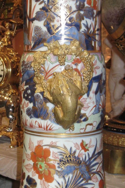 Antique Imari Porcelain Vase with Gilt Bronze Mounts