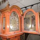 English Georgian Vermilion Red Chinoiserie Grandfather Clock by William Jackson
