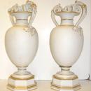 Pair of Antique Neoclassical Porcelain Vases by KPM