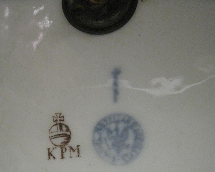 Pair of Antique Neoclassical Porcelain Vases by KPM