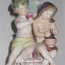 Pair Antique Meissen Figural Candelabra