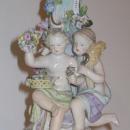 Pair Antique Meissen Figural Candelabra