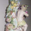 Pair Antique Meissen Figural Candelabra