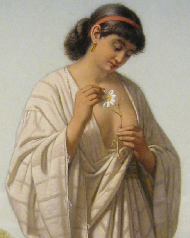 Neoclassical Orientalist Female Portrait Oil Painting by Godfried Guffens