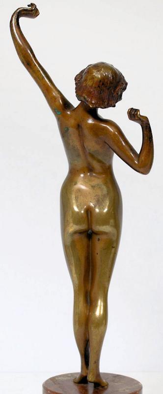 L'Eveil Awakening Art Nouveau Bronze Figurine After Paul Philippe