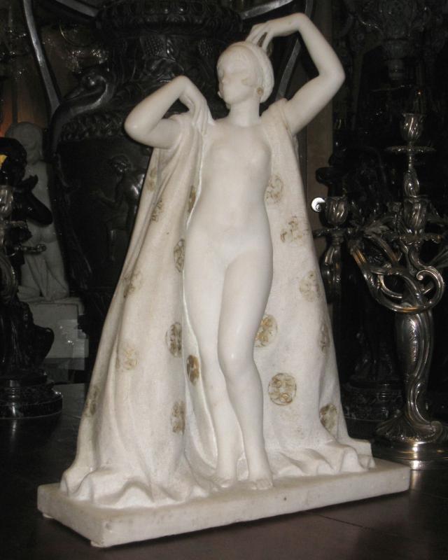 Marcel Louis Botinelly Art Deco Period Marble Figurine Sculpture