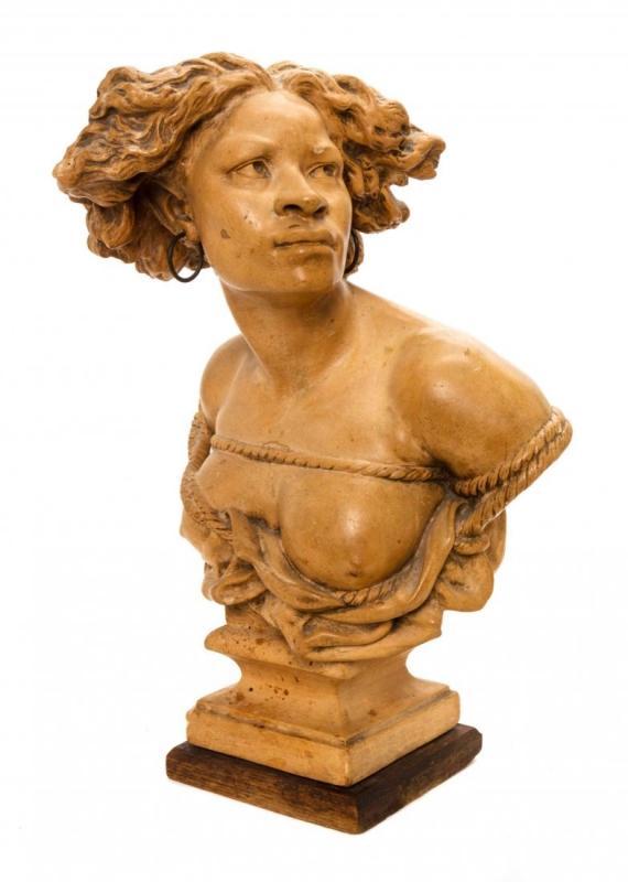 La Negresse Plaster Bust Sculpture After Jean Baptiste Carpeaux