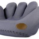 Rare Mid-Century Vintage Joe Blue Denin Baseball Glove Lounge Chair from Poltronova