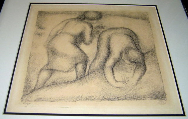 Aristide Maillol Les Glaneuses (The Gleaners) Framed Lithograph from 1926