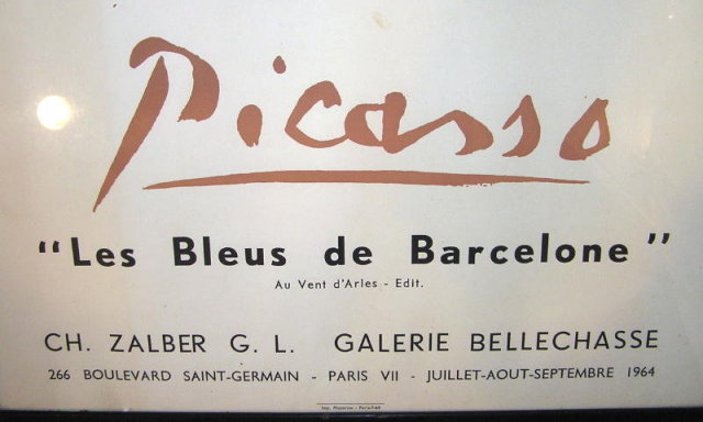 Pablo Picasso Les Bleus de Barcelone Poster from 1964