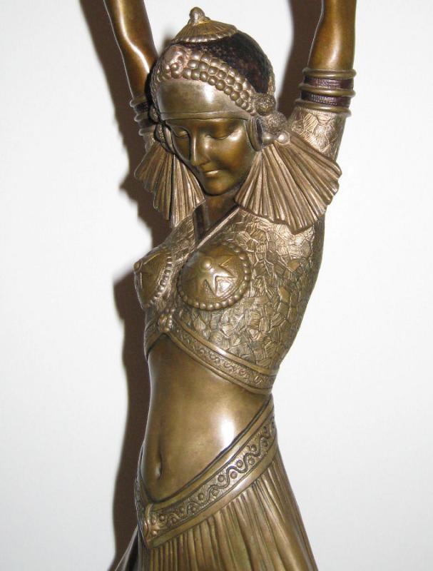 Chiparus Danseuse Indoue ( Hindu Dancer ) Art Deco Bronze Figurine Sculpture