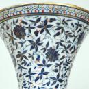 Pair Enameled and Parcel Gilt Pair Shaped Chinese Famile Verte Porcelain Vases