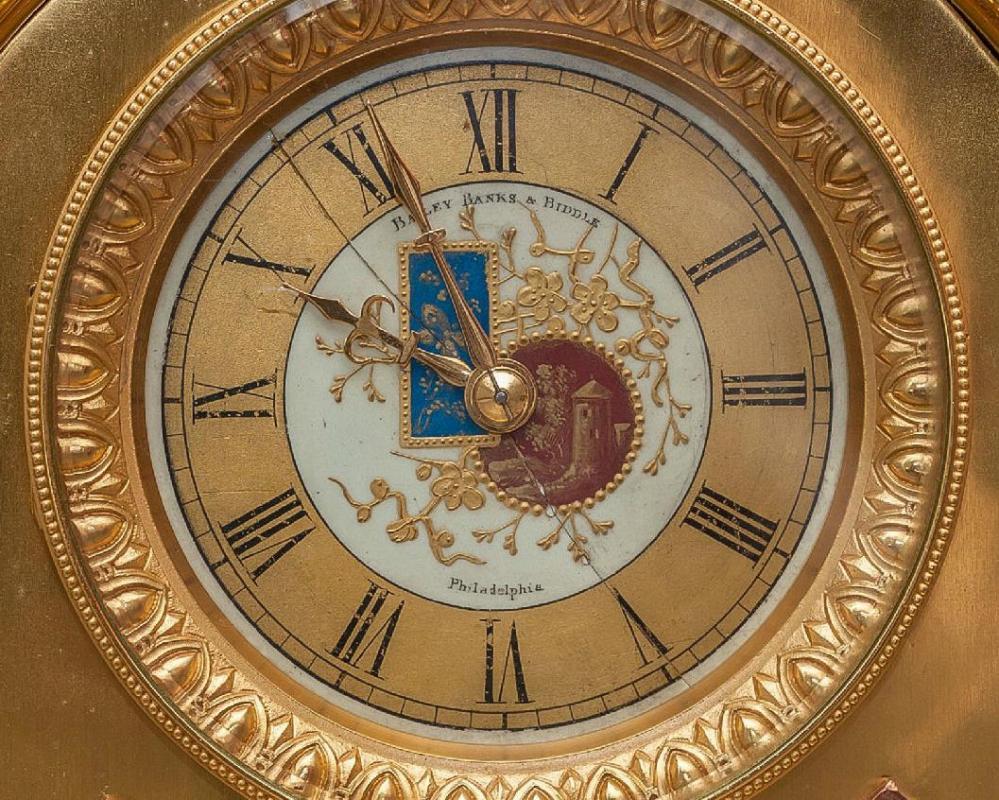 Antique Oriental Aesthetic Period Bronze Clock