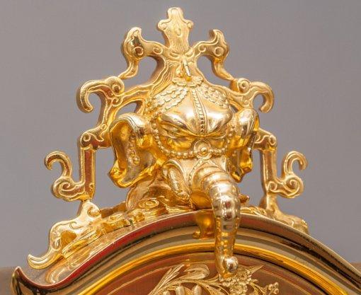Antique Oriental Aesthetic Period Bronze Clock