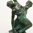 Pair Verdigris Bronze Sculptures of Roman & Greek Gods After Louis Simon Boizot