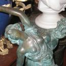 Pair Verdigris Bronze Sculptures of Roman & Greek Gods After Louis Simon Boizot