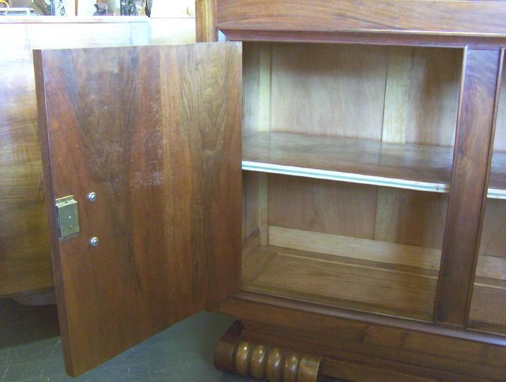 French Art Deco Figured Walnut Sideboard