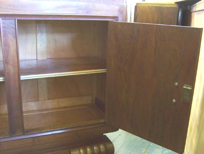 French Art Deco Figured Walnut Sideboard