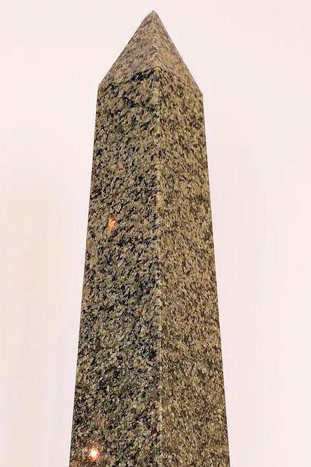 Pair Roman Neoclassical Gilt Bronze Mounted Granite Obelisks