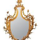 Antique Louis XV Style Gilt Bronze Girandole Mirror