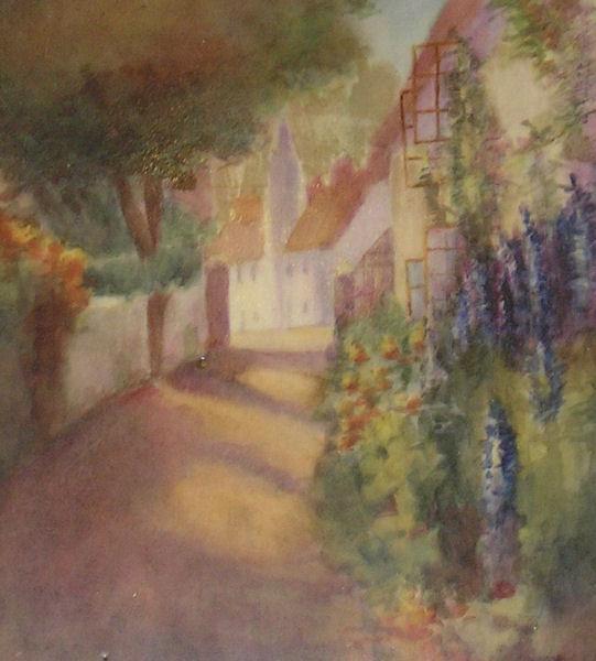 Antique French Impressionist Landscape Painting on Porcelain by T&V of Limoges