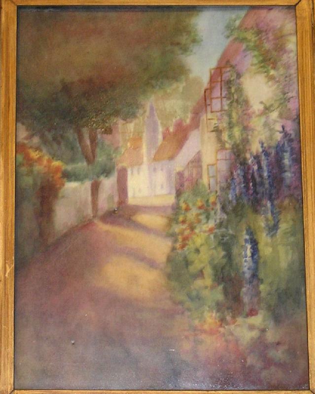 Antique French Impressionist Landscape Painting on Porcelain by T&V of Limoges