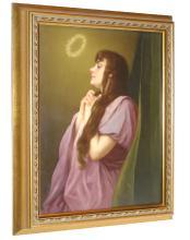 Antique KPM Portrait Plaque of The Vision After Ritter von Max
