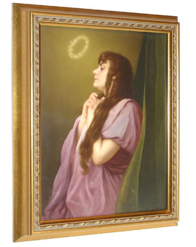 Antique KPM Portrait Plaque of The Vision After Ritter von Max